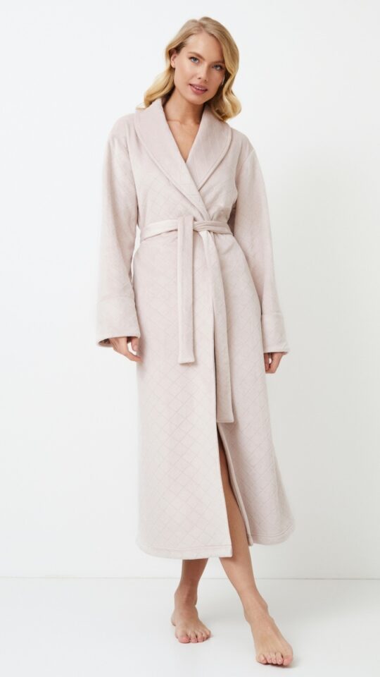 sku: ELLA | Brand: Aruelle  | Size: XSmall Small Medium Large XLarge  | Colors: Светло-бежевый  | Бренды Aruelle | Домашняя одежда Халаты | Title: Халат ELLA