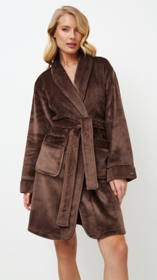 sku: EVA | Brand: Aruelle  | Size: XSmall Small Medium Large XLarge XXLarge  | Colors: Шоколадный  | Бренды Aruelle | Домашняя одежда Халаты | Title: Халат EVA