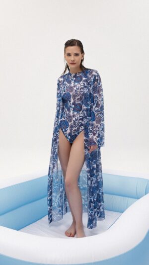 sku: 23003440 | Brand: Roda Soleil  | Size: Onesize  | Colors: Синий  | Бренды RoDa Soleil | Пляжная одежда | Title: Халат ГРАНАТЫ СИНИЕ