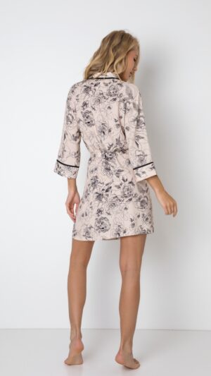 sku: GRETHA | Brand: Aruelle  | Size: XSmall Small Medium Large XLarge  | Colors: Бежевый/черный  | Бренды Aruelle | Домашняя одежда Халаты | Title: Халат GRETHA