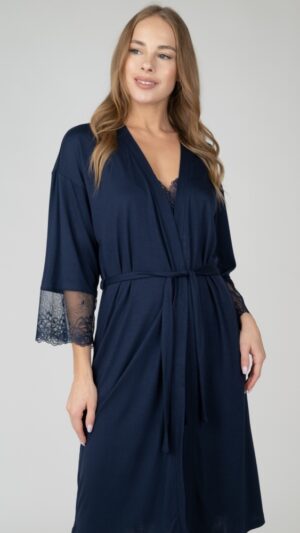 sku: С4919Л | Brand: Rose&Petal  | Size: Small Medium Large XLarge XXLarge 3XL 4XL  | Colors: Синий  | Бренды Rose&Petal | Домашняя одежда Халаты | Title: Халат HOMEWEAR ECLIPSE