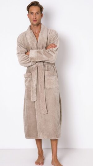 sku: KEVIN BROWN | Brand: Aruelle  | Size: Medium Large XLarge XXLarge  | Colors: Латте  | Бренды Aruelle | Мужская домашняя одежда Халаты | Title: Халат KEVIN
