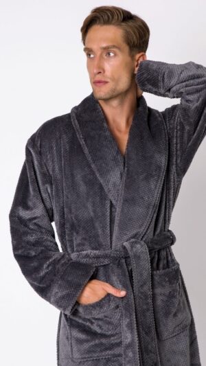 sku: KEVIN DARK GREY | Brand: Aruelle  | Size: Medium Large XLarge XXLarge  | Colors: Графит  | Бренды Aruelle | Домашняя одежда Халаты | Мужская домашняя одежда Халаты | Title: Халат KEVIN