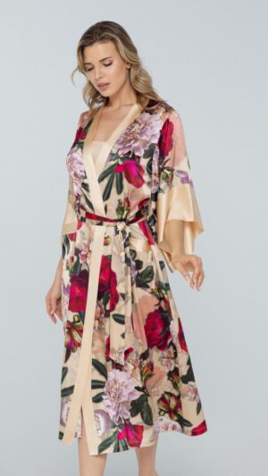 sku: W23-00SS101-L | Brand: Marc Andre  | Size: 36 38 40 42 44 46  | Colors: Бежевый  | Бренды Marc&Andre | Домашняя одежда Халаты | Title: Халат PETAL BEAUTY