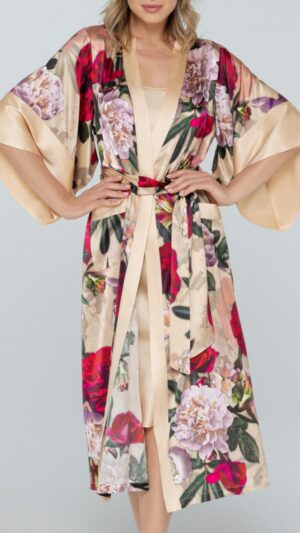 sku: W23-00SS101-L | Brand: Marc Andre  | Size: 36 38 40 42 44 46  | Colors: Бежевый  | Бренды Marc&Andre | Домашняя одежда Халаты | Title: Халат PETAL BEAUTY