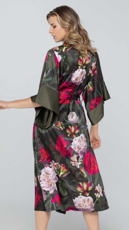 sku: W23-00SS201-L | Brand: Marc Andre  | Size: 36 38 40 42 44 46  | Colors: Оливковый  | Бренды Marc&Andre | Домашняя одежда Халаты | Title: Халат PETAL BEAUTY