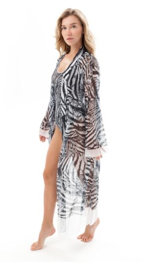 sku: 23003494 | Brand: Roda Soleil  | Size: Onesize  | Colors: Серый  | Бренды RoDa Soleil | Пляжная одежда | Title: Халат ПСЕВДОЗЕБРА
