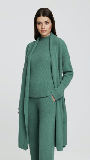 sku: W23-00CH0401 | Brand: Marc Andre  | Size: Small Medium Large  | Colors: Зеленый  | Бренды Marc&Andre | Кашемир Кардиганы | Title: Кардиган ELEGANT CONTUR