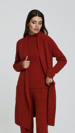 sku: W23-00CH0501 | Brand: Marc Andre  | Size: Small Medium Large  | Colors: Красный  | Бренды Marc&Andre | Кашемир Кардиганы | Title: Кардиган ELEGANT CONTUR