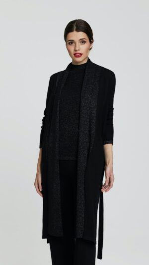 sku: W23-00CH2001 | Brand: Marc Andre  | Size: Small Medium Large  | Colors: Черный  | Бренды Marc&Andre | Кашемир Кардиганы | Title: Кардиган HIDDEN DIAMOND