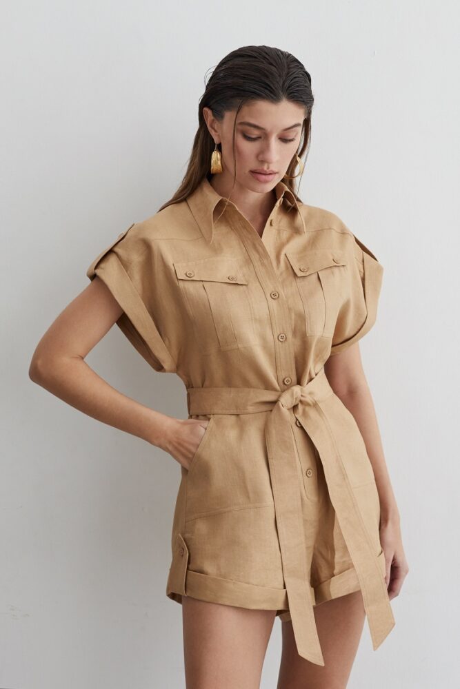 sku: 61859 | Brand: Laete  | Size: XSmall Small Medium Large XLarge  | Colors: Сиреневый Темный песок  | Бренды Laete | Пляжная одежда | Title: Комбинезон