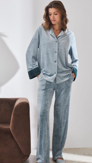 sku: 20409+20411 | Brand: Laete  | Size: XSmall Small Medium Large XLarge XXLarge  | Colors: Бежевый Нежно-зеленый  | Бренды Laete | Домашняя одежда Костюмы | Title: Костюм домашний