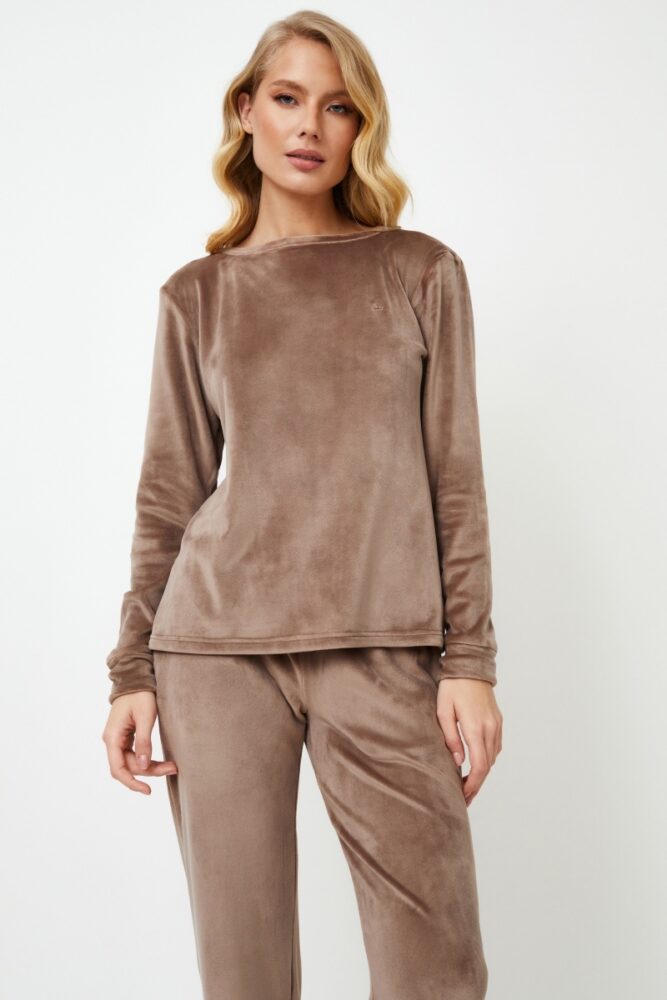 sku: CHIARRA | Brand: Aruelle | Size: XSmall Small Medium Large XLarge XXLarge | Colors: Кофейный | Бренды Aruelle | Домашняя одежда Костюмы | Title: Костюм с брюками CHIARRA