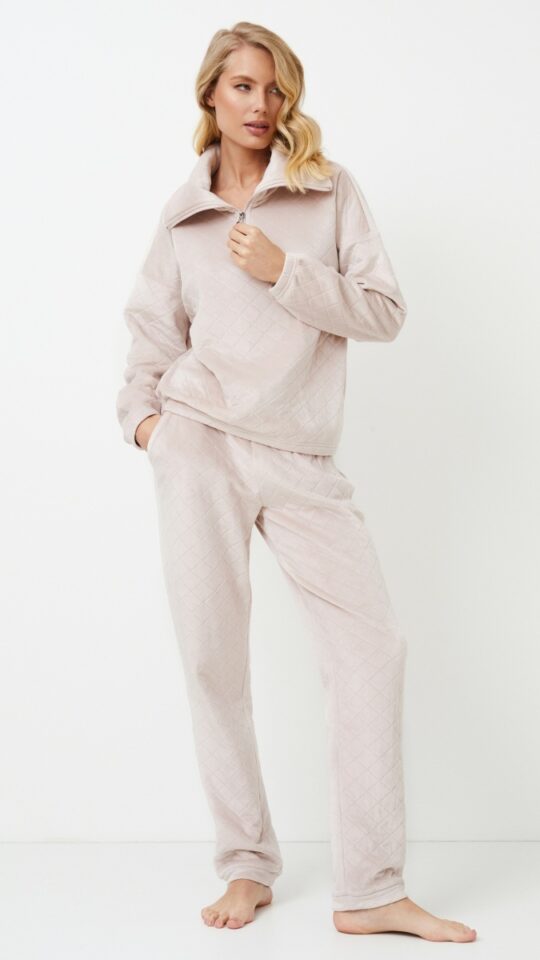 sku: ELLA | Brand: Aruelle  | Size: XSmall Small Medium Large XLarge  | Colors: Светло-бежевый  | Бренды Aruelle | Домашняя одежда Костюмы | Title: Костюм с брюками ELLA