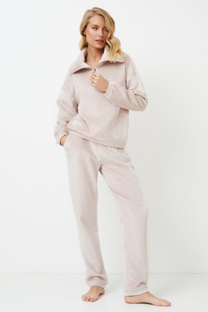 sku: ELLA | Brand: Aruelle | Size: XSmall Small Medium Large XLarge | Colors: Светло-бежевый | Бренды Aruelle | Домашняя одежда Костюмы | Title: Костюм с брюками ELLA