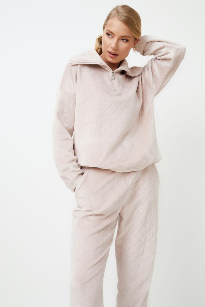 sku: ELLA | Brand: Aruelle | Size: XSmall Small Medium Large XLarge | Colors: Светло-бежевый | Бренды Aruelle | Домашняя одежда Костюмы | Title: Костюм с брюками ELLA