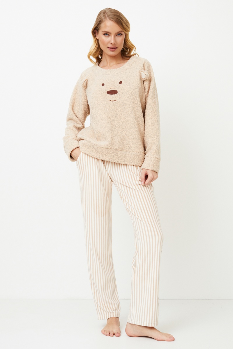 sku: MAGGIE | Brand: Aruelle  | Size: XSmall Small Medium Large XLarge  | Colors: Бежевый  | Бренды Aruelle | Домашняя одежда Костюмы | Title: Костюм с брюками MAGGIE