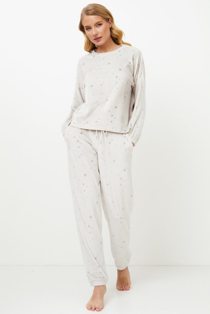 sku: MEREDITH | Brand: Aruelle | Size: XSmall Small Medium Large XLarge XXLarge | Colors: Светло-серый | Бренды Aruelle | Домашняя одежда Костюмы | Title: Костюм с брюками MEREDITH