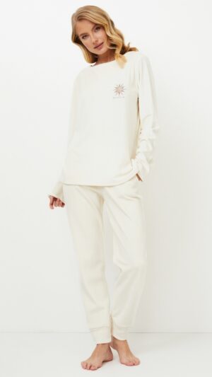 sku: NOOR | Brand: Aruelle  | Size: XSmall Small Medium Large XLarge  | Colors: Экрю  | Бренды Aruelle | Домашняя одежда Костюмы | Title: Костюм с брюками NOOR
