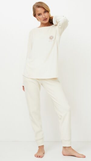 sku: NOOR | Brand: Aruelle  | Size: XSmall Small Medium Large XLarge  | Colors: Экрю  | Бренды Aruelle | Домашняя одежда Костюмы | Title: Костюм с брюками NOOR