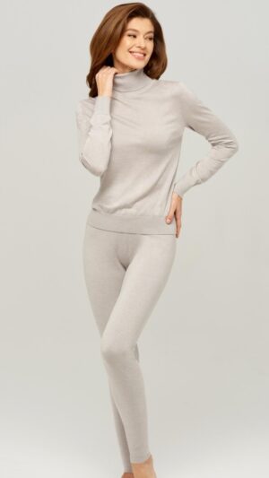 sku: W21-00SC111 | Brand: Marc Andre | Size: 36 38 40 42 44 | Colors: Серый | Бренды Marc&Andre | Кашемир Брюки | Title: Леггинсы SILK CASHMERE BLEND