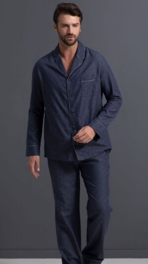 sku: 55367+55371 | Brand: Laete  | Size: Small Medium Large XLarge XXLarge 3XL 4XL  | Colors: Темно-синий  | Бренды Laete | Мужская домашняя одежда Пижамы | Title: Пижама