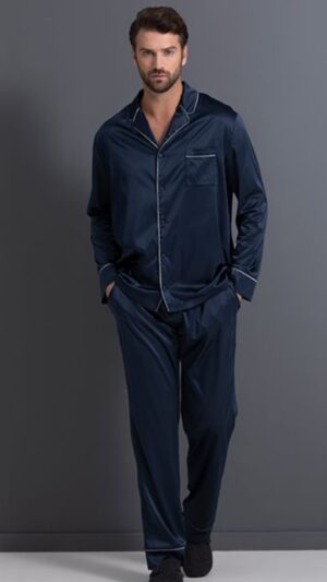 sku: 60541+60542 | Brand: Laete  | Size: Small Medium Large XLarge XXLarge 3XL 4XL  | Colors: Темно-синий  | Бренды Laete | Мужская домашняя одежда Пижамы | Title: Пижама