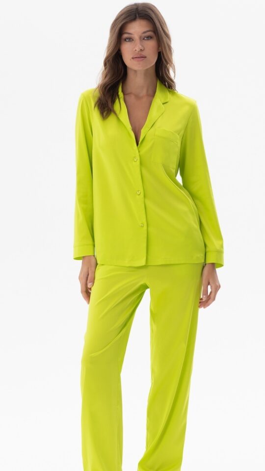 sku: 60579 | Brand: Laete  | Size: XSmall Small Medium Large XLarge XXLarge  | Colors: Лимонный Персиковый Серо-бежевый Сиренево-коричневый  | Бренды Laete | Домашняя одежда Пижамы | Title: Пижама с брюками