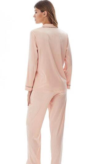 sku: 60579 | Brand: Laete  | Size: XSmall Small Medium Large XLarge XXLarge  | Colors: Лимонный Персиковый Серо-бежевый Сиренево-коричневый  | Бренды Laete | Домашняя одежда Пижамы | Title: Пижама с брюками