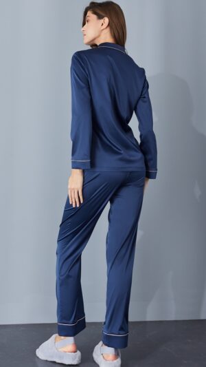 sku: 60544+60545 | Brand: Laete  | Size: XSmall Small Medium Large XLarge XXLarge  | Colors: Бежевый Глубокий синий  | Бренды Laete | Домашняя одежда Пижамы | Title: Пижама с брюками