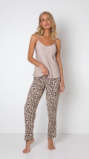 sku: ASH | Brand: Aruelle  | Size: XSmall Small Medium Large XLarge  | Colors: Капучино/Коричневый  | Бренды Aruelle | Домашняя одежда Пижамы | Title: Пижама с брюками ASH