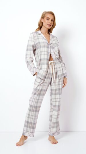 sku: AVERY | Brand: Aruelle  | Size: XSmall Small Medium Large XLarge XXLarge  | Colors: Серый/Бежевый  | Бренды Aruelle | Домашняя одежда Пижамы | Title: Пижама с брюками AVERY