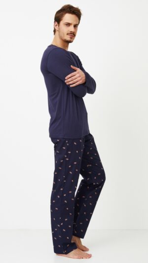 sku: BEN BLUE | Brand: Aruelle  | Size: Small Medium Large XLarge XXLarge  | Colors: Темно-синий  | Бренды Aruelle | Мужская коллекция Пижамы | Title: Пижама с брюками BEN BLUE