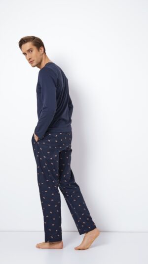 sku: BEN | Brand: Aruelle  | Size: Small Medium Large XLarge XXLarge  | Colors: Темно-синий  | Бренды Aruelle | Мужская домашняя одежда Пижамы | Title: Пижама с брюками BEN