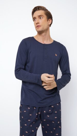 sku: BEN | Brand: Aruelle  | Size: Small Medium Large XLarge XXLarge  | Colors: Темно-синий  | Бренды Aruelle | Мужская домашняя одежда Пижамы | Title: Пижама с брюками BEN