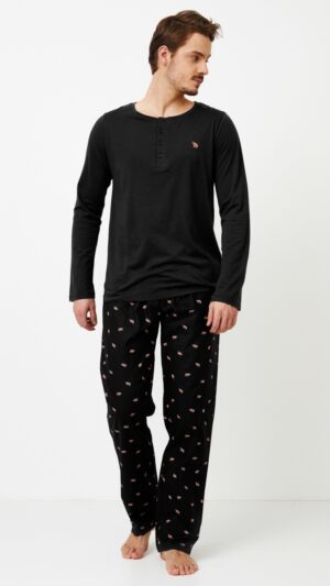 sku: BEN BLACK | Brand: Aruelle  | Size: Small Medium Large XLarge XXLarge  | Colors: Черный  | Бренды Aruelle | Мужская коллекция Пижамы | Title: Пижама с брюками BEN BLACK