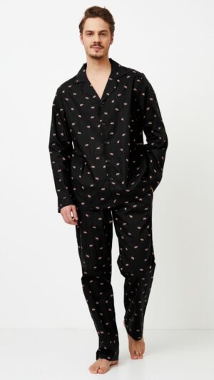 sku: BENJAMIN BLACK | Brand: Aruelle  | Size: Small Medium Large XLarge XXLarge  | Colors: Черный  | Бренды Aruelle | Мужская коллекция Пижамы | Title: Пижама с брюками BENJAMIN BLACK