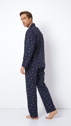 sku: BENJAMIN | Brand: Aruelle  | Size: Small Medium Large XLarge XXLarge  | Colors: Темно-синий  | Бренды Aruelle | Мужская домашняя одежда Пижамы | Title: Пижама с брюками BENJAMIN