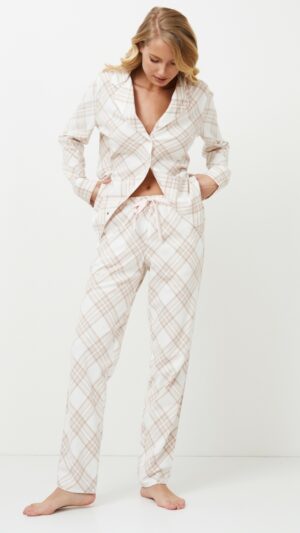 sku: CAMILLE | Brand: Aruelle  | Size: XSmall Small Medium Large XLarge XXLarge  | Colors: Бежевый/Молочный  | Бренды Aruelle | Домашняя одежда Пижамы | Title: Пижама с брюками CAMILLE