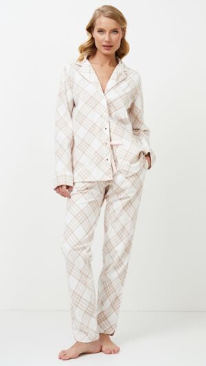 sku: CAMILLE | Brand: Aruelle  | Size: XSmall Small Medium Large XLarge XXLarge  | Colors: Бежевый/Молочный  | Бренды Aruelle | Домашняя одежда Пижамы | Title: Пижама с брюками CAMILLE