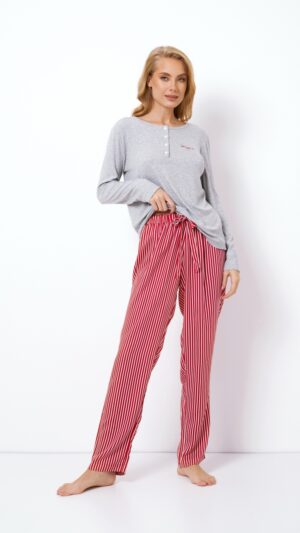 sku: CAMY | Brand: Aruelle  | Size: XSmall Small Medium Large XLarge XXLarge  | Colors: Красный/Серый  | Бренды Aruelle | Домашняя одежда Пижамы | Title: Пижама с брюками CAMY