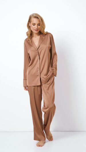 sku: CARMELA | Brand: Aruelle  | Size: XSmall Small Medium Large XLarge  | Colors: Кофейный  | Бренды Aruelle | Домашняя одежда Пижамы | Title: Пижама с брюками CARMELA