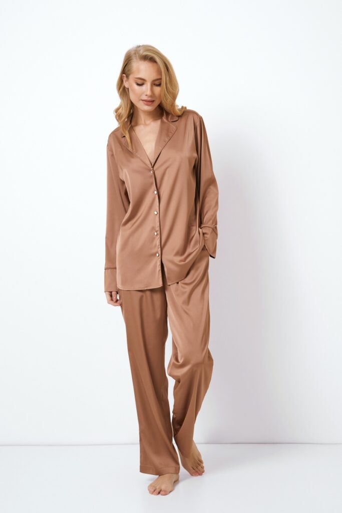 sku: CARMELA | Brand: Aruelle  | Size: XSmall Small Medium Large XLarge  | Colors: Кофейный  | Бренды Aruelle | Домашняя одежда Пижамы | Title: Пижама с брюками CARMELA