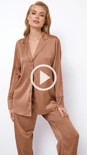 sku: CARMELA | Brand: Aruelle  | Size: XSmall Small Medium Large XLarge  | Colors: Кофейный  | Бренды Aruelle | Домашняя одежда Пижамы | Title: Пижама с брюками CARMELA