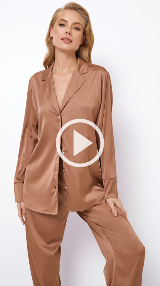 sku: CARMELA | Brand: Aruelle  | Size: XSmall Small Medium Large XLarge  | Colors: Кофейный  | Бренды Aruelle | Домашняя одежда Пижамы | Title: Пижама с брюками CARMELA