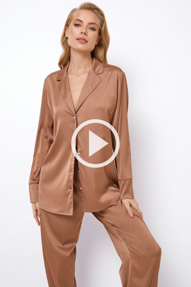 sku: CARMELA | Brand: Aruelle  | Size: XSmall Small Medium Large XLarge  | Colors: Кофейный  | Бренды Aruelle | Домашняя одежда Пижамы | Title: Пижама с брюками CARMELA