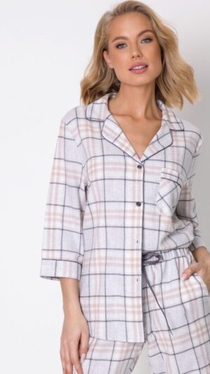 sku: DEBORAH | Brand: Aruelle  | Size: XSmall Small Medium Large XLarge XXLarge  | Colors: Серый/Розовый  | Бренды Aruelle | Домашняя одежда Пижамы | Title: Пижама с брюками DEBORAH
