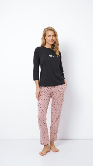 sku: DIONELLA | Brand: Aruelle  | Size: XSmall Small Medium Large XLarge  | Colors: Графит/Розовый  | Бренды Aruelle | Домашняя одежда Пижамы | Title: Пижама с брюками DIONELLA