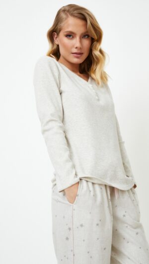 sku: DOREEN | Brand: Aruelle  | Size: XSmall Small Medium Large XLarge XXLarge  | Colors: Светло-серый  | Бренды Aruelle | Домашняя одежда Пижамы | Title: Пижама с брюками DOREEN