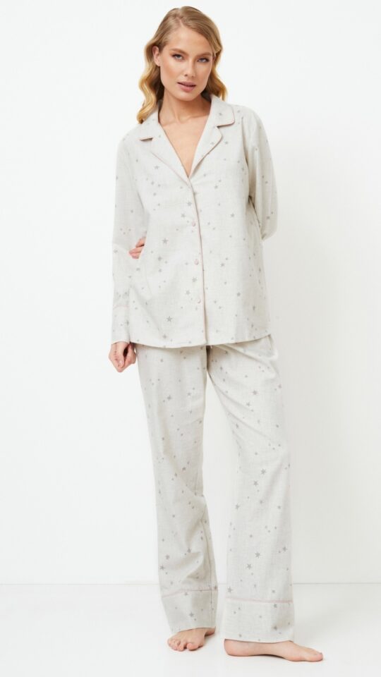 sku: DOROTHEA | Brand: Aruelle  | Size: XSmall Small Medium Large XLarge XXLarge  | Colors: Светло-серый  | Бренды Aruelle | Домашняя одежда Пижамы | Title: Пижама с брюками DOROTHEA